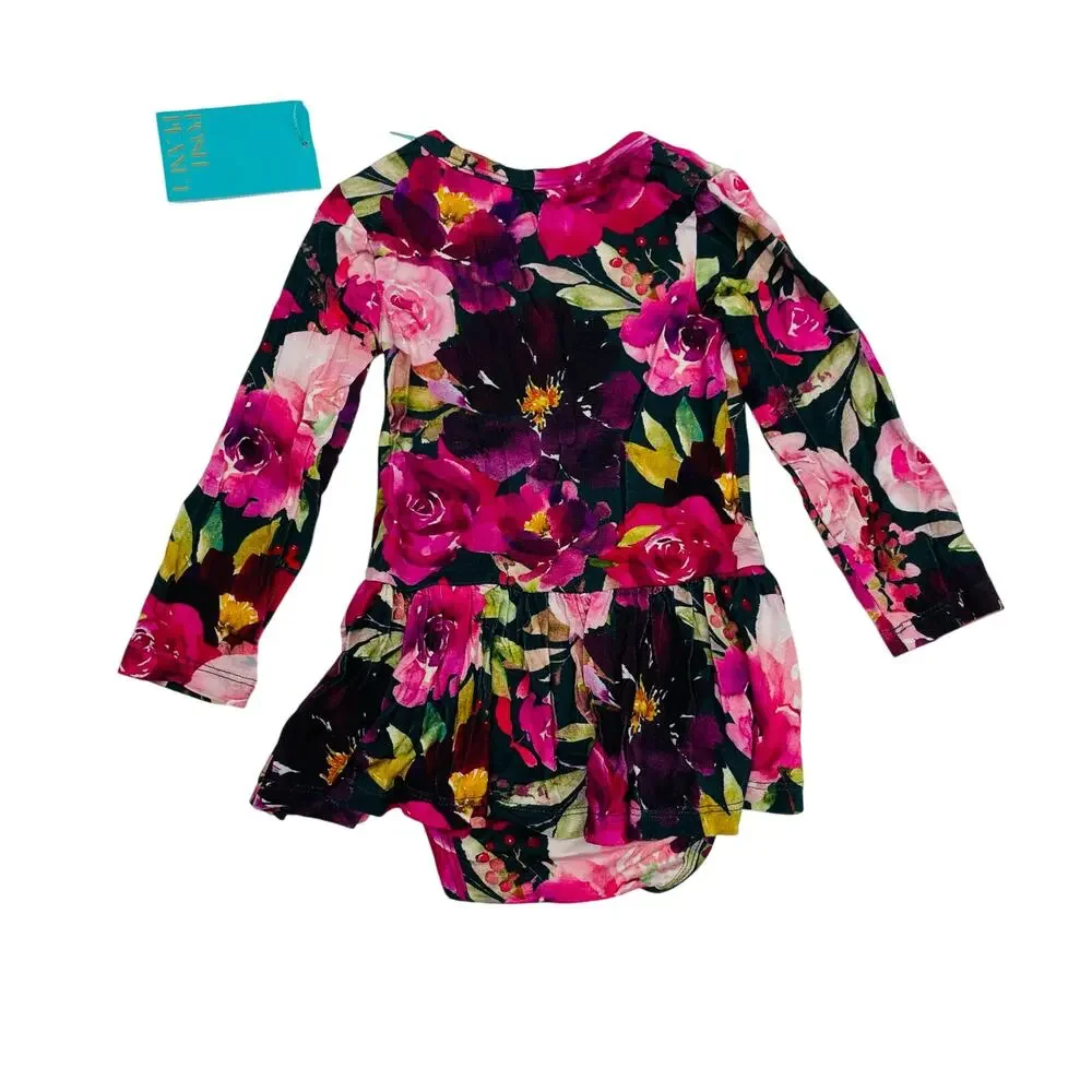 NWT Posh Peanut 2T Zelda L/S Twirl Skirt Bodysuit